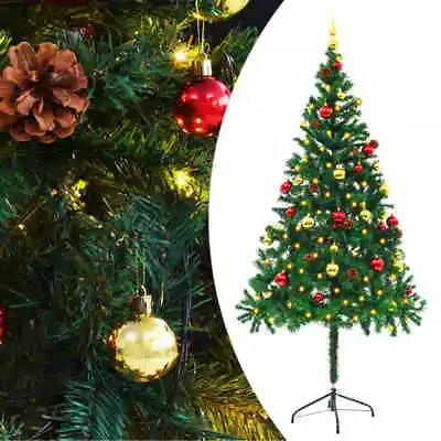 5.9ft DIY Artificial Green Christmas Tree With Baubles LED Xmas Tree Decoration • $91.59