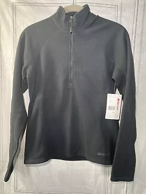 Marmot Womens Fleece 1/2 Zip Pullover Rocklin  Size XS NWT Black • $29.99