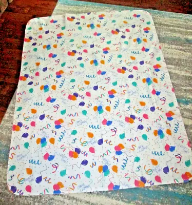 Party Time 52” X 69” Oblong Vinyl Tablecloth Flannel Backed • $3