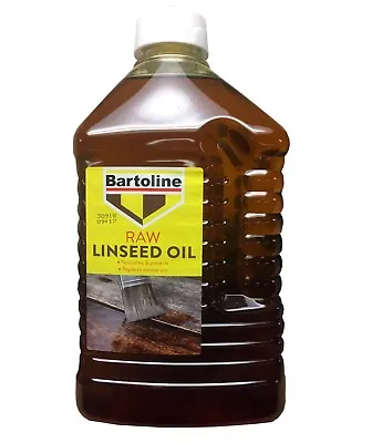 Raw Linseed Oil Bartoline  2 Litre Suitable For Replacing Natural Sheen To Wood • £16.99