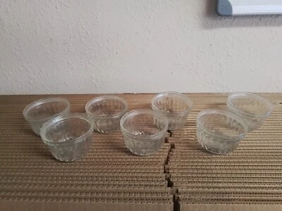 $14 • Buy Vintage Kerr Ribbed Jelly Jars No Lids 4oz Lot Of 7