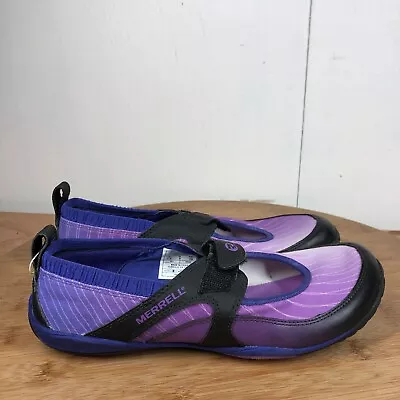 Merrell Shoes Women's 7.5 Lithe MJ Glove Purple Mary Jane Barefoot Sneakers • $49.97