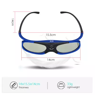 £19.99 • Buy 3D Active Shutter Glasses Home Theater BenQ Dell Acer Optama For Sony Projector