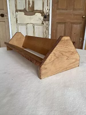 Vintage Light Oak Book Stand TroughRestShelf • £25