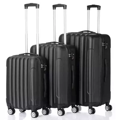 20  24  28  Hardside 3 Pcs Nested Spinner Suitcase Luggage Set With TSA Lock • $85.88