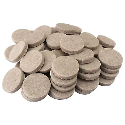 Felt Pads 19mm Round Beige Furniture Pads. 5mm Thick Chair Leg Floor Protectors • £6.99