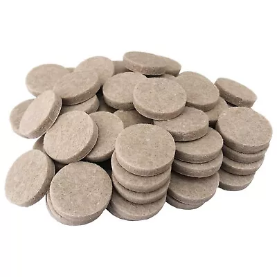 Felt Pads 25mm Round Beige Furniture Pads. 5mm Thick Chair Leg Floor Protectors • £5.49