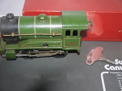 HORNBY O GAUGE CLOCKWORK 1949 No 501 LOCOMOTIVE IN GREEN LNER LIVERY 5508 Boxed • £60