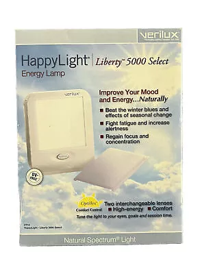 Verilux Happylight Liberty 5000 Therapy Energy Lamp Interchangeable Lenses VT12 • $14.39