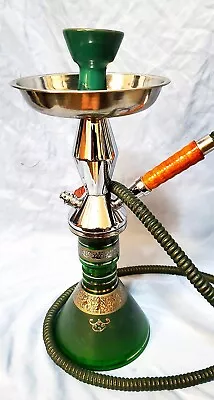 Used: Mya New Diva 15  Tall Bohemian Glass And Chrome Hookah With 6' Hose  • $35.99