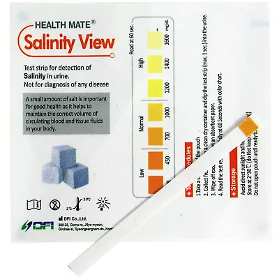 £8.49 • Buy Salinity Tester Kit Urine Salt Testing Strips