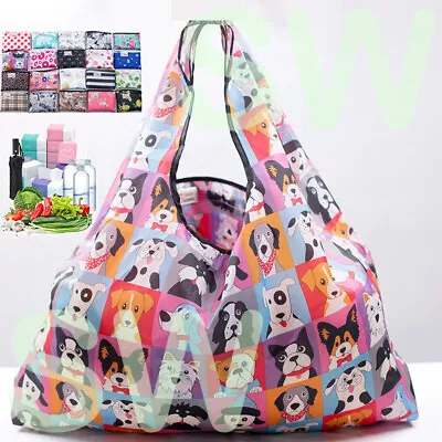 Extra Large Big Capacity Foldable Shopping Bags Reusable Carry Bag Eco Grocery • $5.95