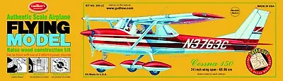 GUILLOW'S CESSNA 150 BALSA WOOD MODEL AIRPLANE KIT Classic Aviation  GUI-309 • $74.71