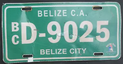 BELIZE CITY BELIZE Expired 2016 Series Plexiglass TAXI License Plate- D-9025 • $32.99