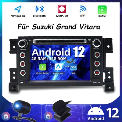 $274.99 • Buy Android 12.0 Car Radio Stereo GPS DVD Head Unit For Suzuki Grand Vitara USB+CAM