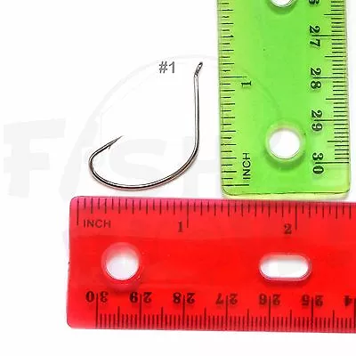  Fish WOW!® 2x Kahle Hook Nickel Size #1 Wide Gap Select From Qty 10 20 50 100 • $9.02