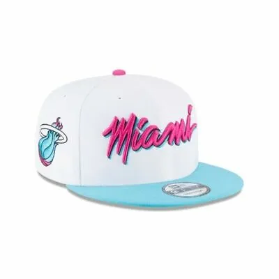 Miami Heat Vice New Era 9FIFTY NBA City Edition Snapback Cap South Beach Hat 950 • $89.99