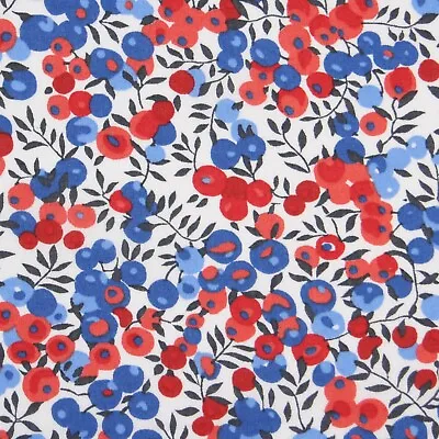 Liberty Fabric Tana Lawn (Wiltshire Berry Red And Blue) • £1.95