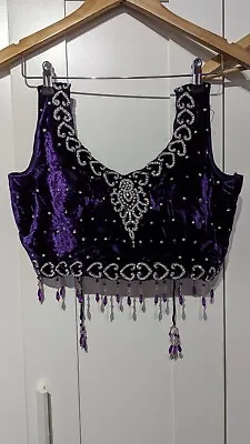 Purple Velvet Saree Blouse Size M • £26.99