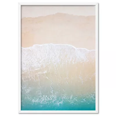 Aerial Beach Print. Vertical Sea Poster Or Canvas. Modern Coastal Art | ESK-17 • $469.95