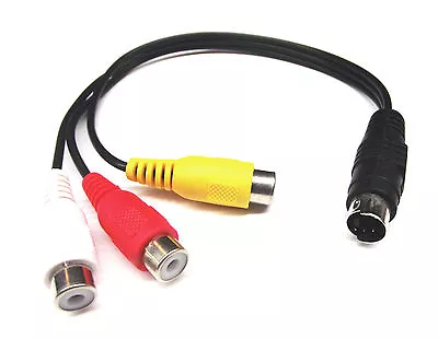 From OZ Quality 1PC 4Pin S-Video Male To 3 RCA Female Cable Lead Audio Video +FP • $9.45