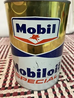 Empty Metal 1 Qt Mobil Special Motor Oil Can • $45