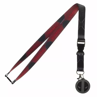 Marvel Deadpool Merc Lanyard With ID Holder & Charm New • $7.49