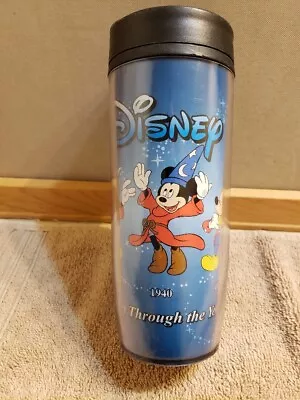 Disney Travel To Go Tumbler Coffee Cup Mug Mickey Mouse Through The Years FS • $15