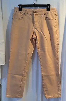 Cabi 329 Cropped Bree Womens Size 6 Orange Light Wash Denim Mid Rise Jeans • $17.50