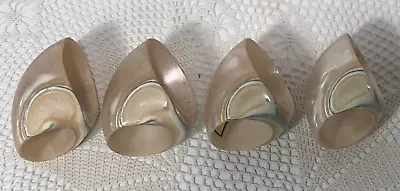 VTG Mother Of Pearl Shell Napkin Rings Holders -Set Of 4 - MCM Thailand • $12.50