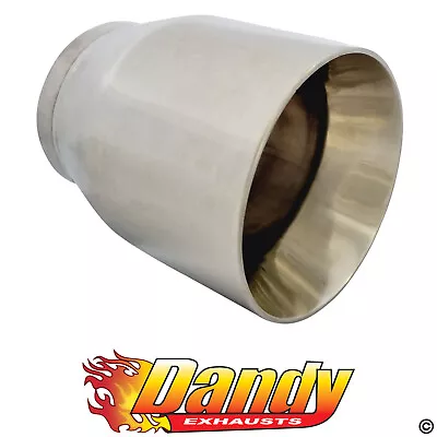 Exhaust Tip Straight Cut Inner Cone 3  In 4  Out 5  Long 304 Stainless • $45