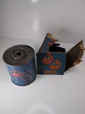 Vtg AC OIL FILTER P-115 1948 BUICK 1951-56 CADILLAC 1946-56 CHEVY 1948-50 OLDS • $10