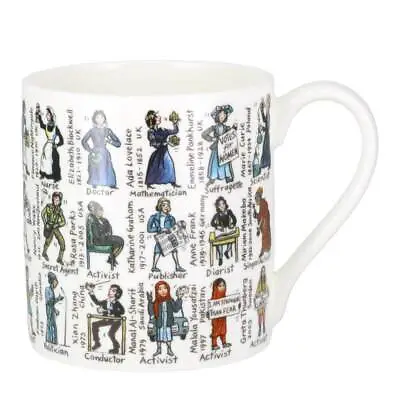 Women Who Changed The World Mug Picturemaps McLaggan Bone China 350ml Coffee Cup • £16.50