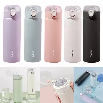 380ml With Straw Portable Thermos Mug Travel Thermal Water Bottle Vacuum Flask • £9.65