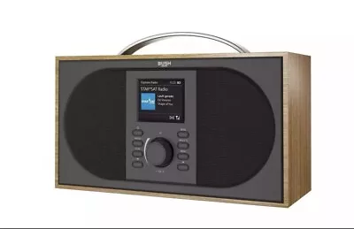 Bush Wooden DAB+ FM Digital Radio With Bluetooth Or Battery Powered - Portable • £24.99
