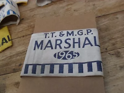 Vintage 1965 Isle Of Man Marshal Armband T.T. & M.G.P  Motorcycling Racing #D • $55.38