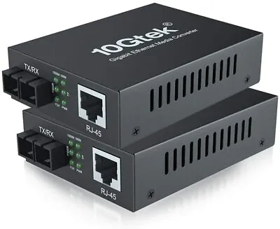 $70.39 • Buy Gigabit Fiber To Ethernet Switch SC Fiber Optic Media Converter Enthernet Port