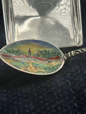 Vintage Epns Enameled  Spoon - 4   -karlsruhe -fidelitas -germany • $18