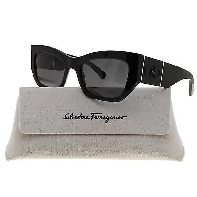 Salvatore Ferragamo Sunglasses SF 1059/S 001 Black Gold/Matte Temple HOT STYLE • $89.96