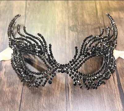 Princess Rhinestone Venetian Mardi Gras Party Evening Prom Masquerade Mask Gift • $24.99