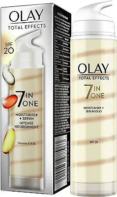 £8.99 • Buy Olay Total Effects Anti-Ageing Moisturiser And Serum Duo SPF 20 40ml DAMAGED BOX