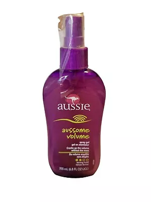 Aussie Aussome Volume Spray Gel Strong Hold 6.8 Oz Hair Styling NEW • $26.01