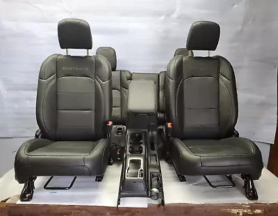 2021 22 2023 Jeep Wrangler OVERLAND Car Seats W/ Center Console BLACK & GRAY OEM • $1500