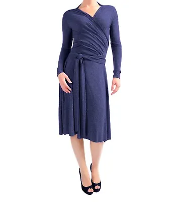 VON VONNI Women's Tropic Cobalt Victoria Short Long Sleeve Transformer Dress NWT • $15.39