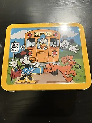 Hallmark School Days Lunch Boxes Lunchbox New Sealed Mickey Mouse Minnie Pluto • $13.50