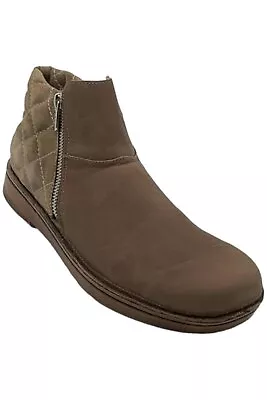 Naot Leather Side-Zip Ankle Boots Sintra Bark • $99.99
