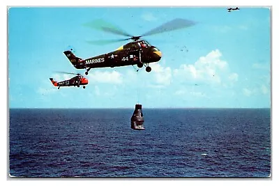 1960s - Marine Helicopter Carrying Mercury Space Capsule - US Air Force Postcard • $4.20