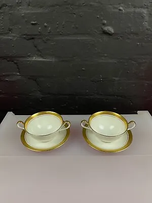2 X Aynsley Argosy 8360 Soup Bowls Coups And Stand Saucers 5 Sets Available • £39.99