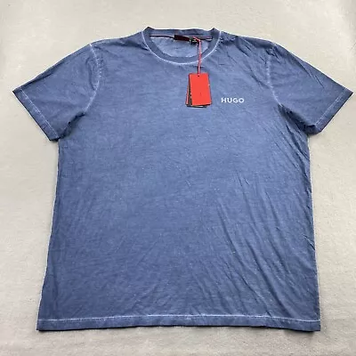 Hugo Boss Shirt Mens XXL Blue Tee Short Sleeve Crew Neck Dallejo Cotton Tee • $39.99