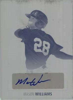 MASON WILLIAMS 2011 Just LIMITED Autograph Rookie Auto Plate RC 1/1 • $38.99